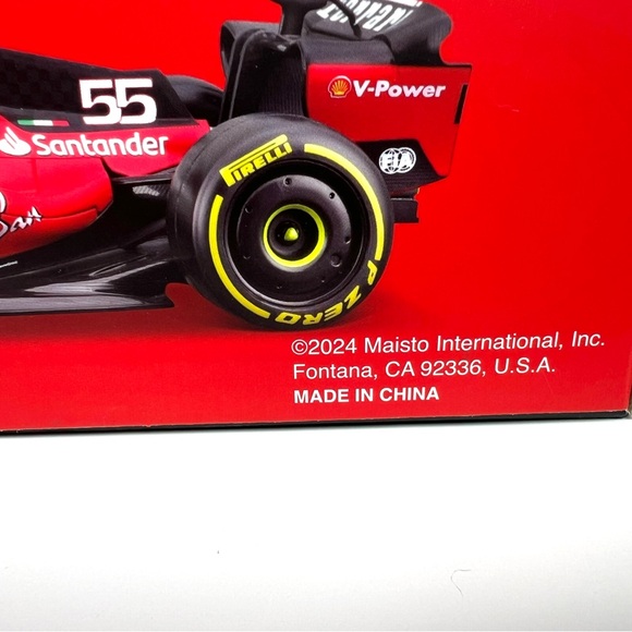 Ferrari SF-23 #55 Carlos Sainz Formula One F1  2023 Burago Diecast 1/24 Sz 9.5” - Picture 15 of 15
